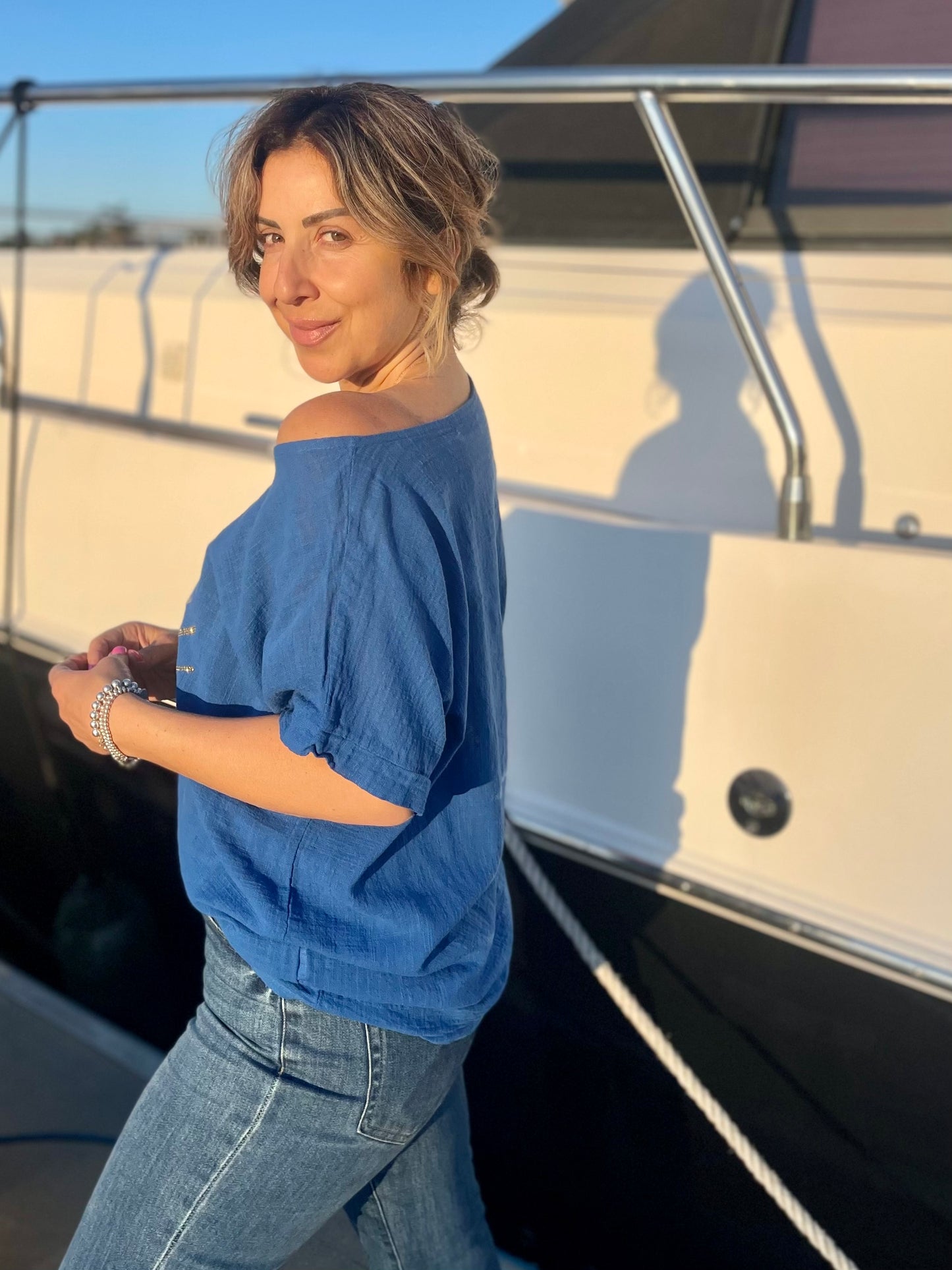 MAE - COBALT BLUE Evil Eye Top
