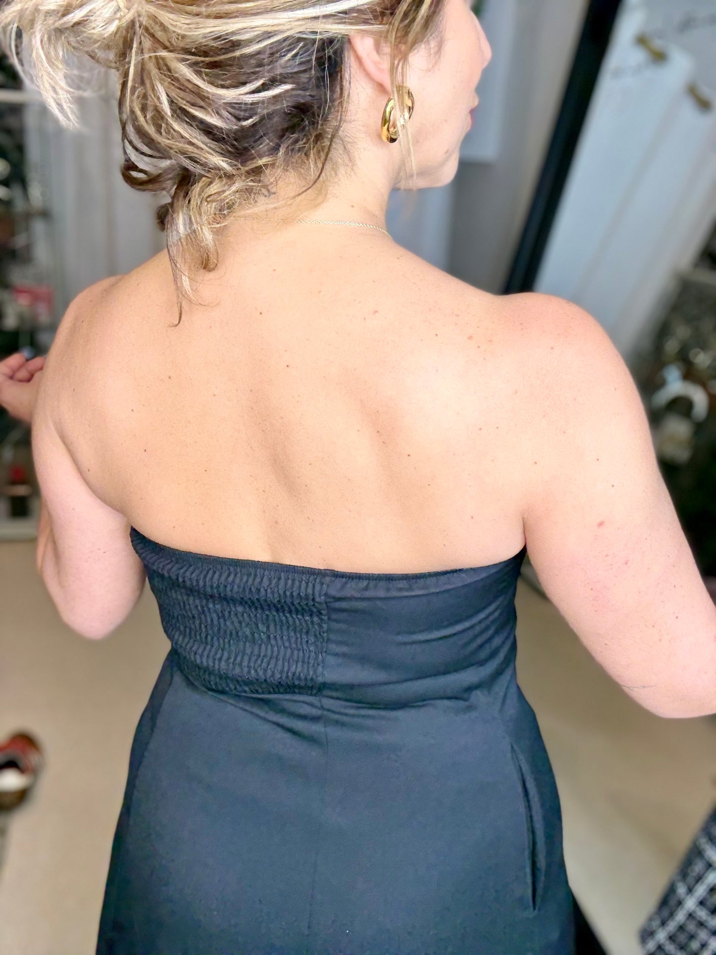 GABRIELLA (preorder for end of Oct) - BLACK strapless dress
