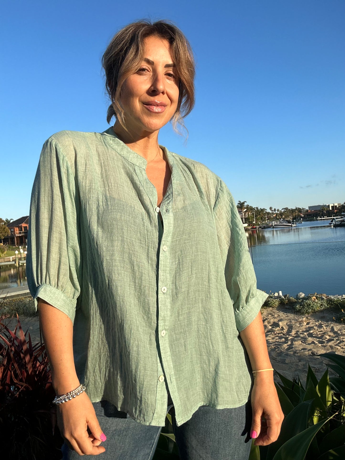 DAWN - MINT button up shirt