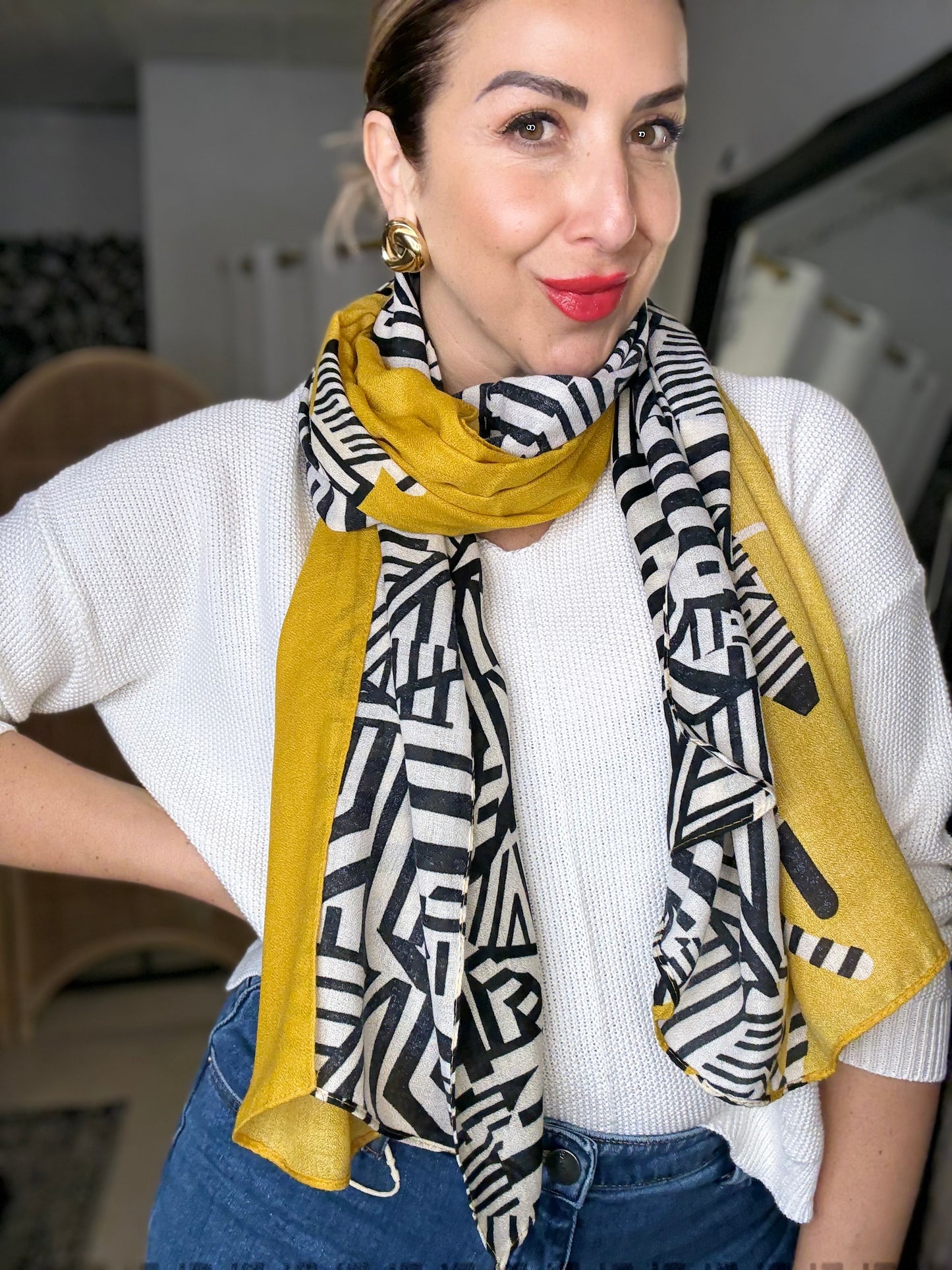 ZEBBY - YELLOW & BLACK scarf