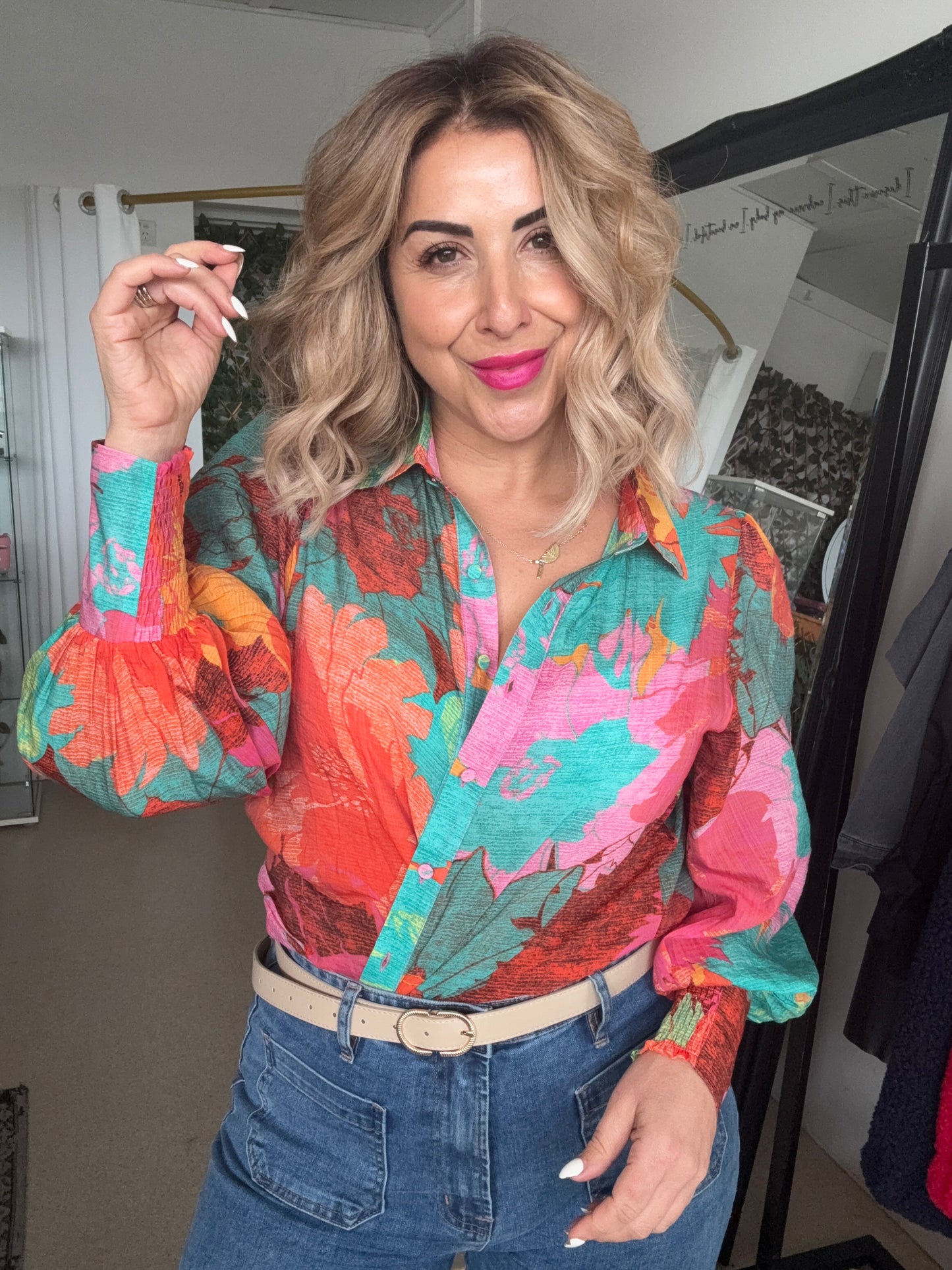 CHRISTINE - SPRING FLORAL shirt