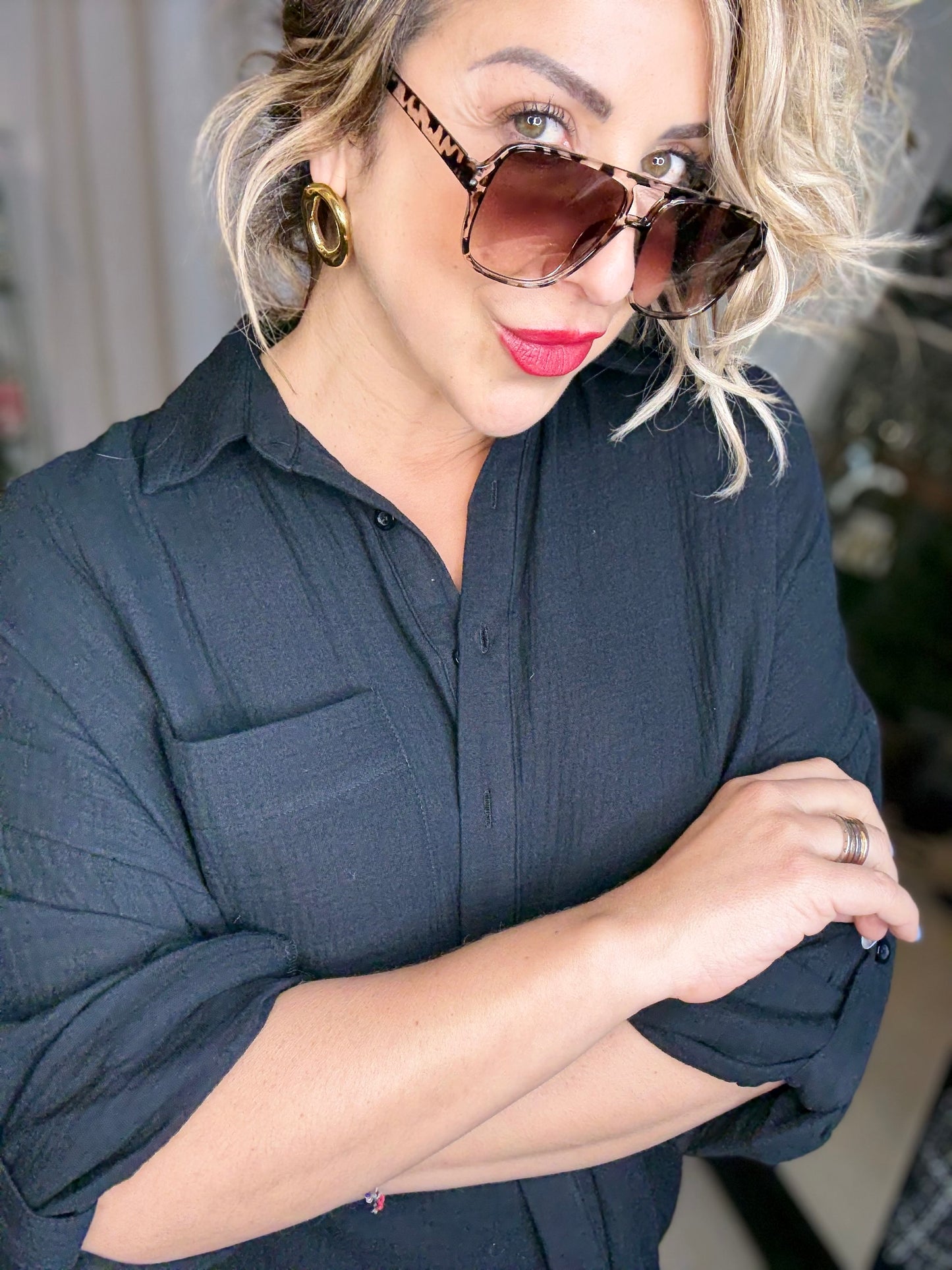 IVY - BLACK relaxed fit Shirt