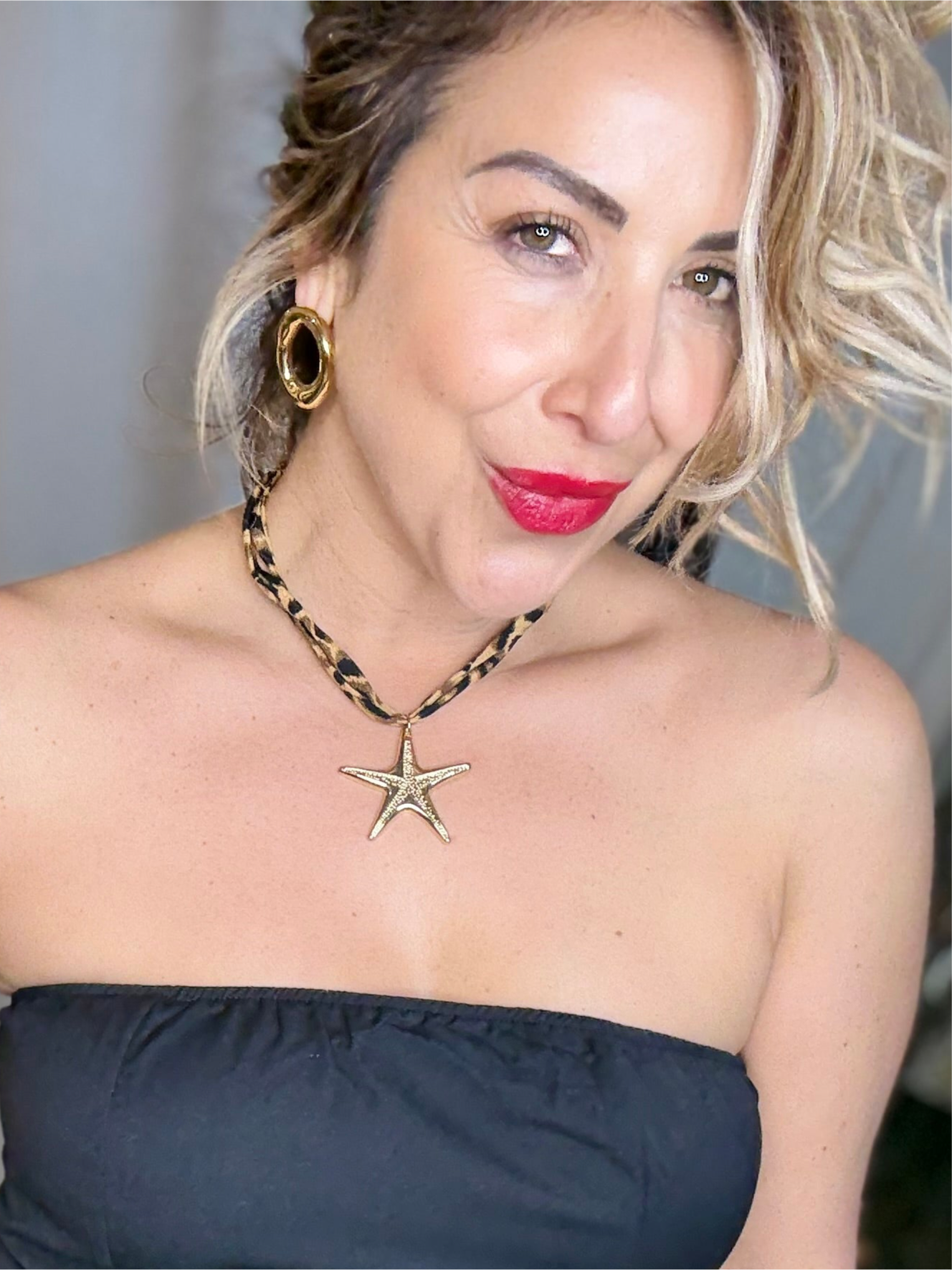 STELLA - Starfish / Leopard Choker necklace