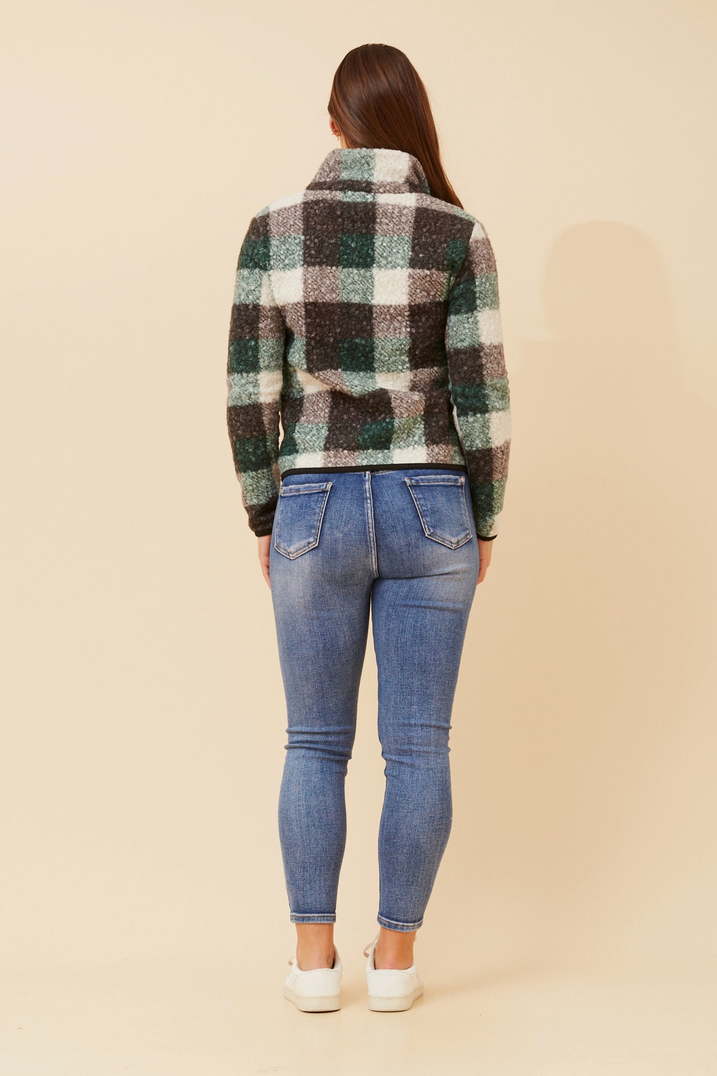 PENNY - stretch Boucle zip through jacket
