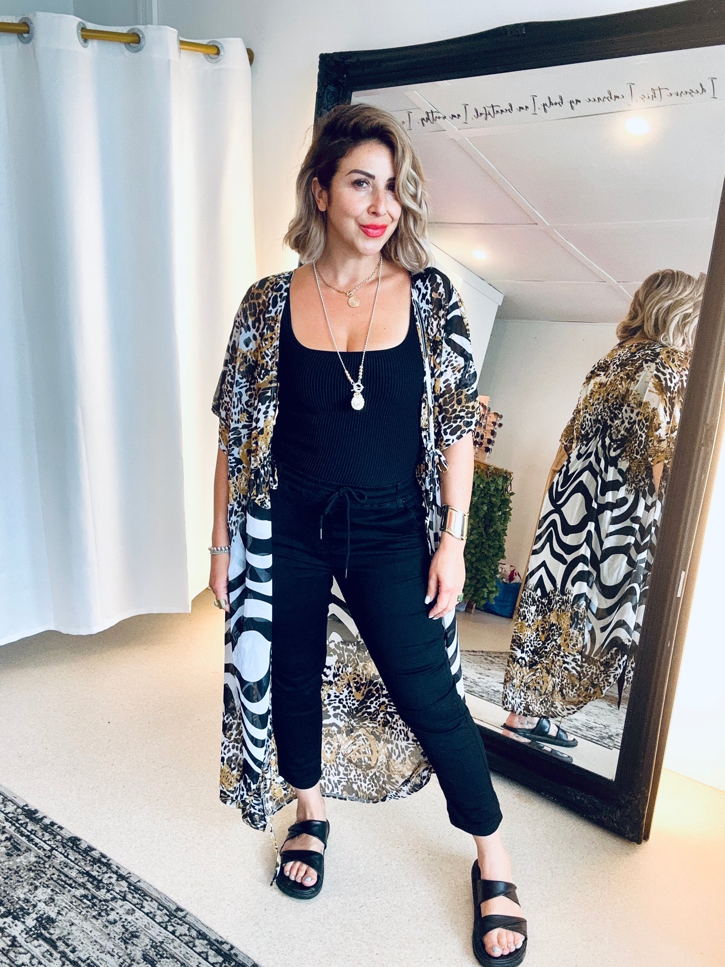 SHIVA - animal print kaftan