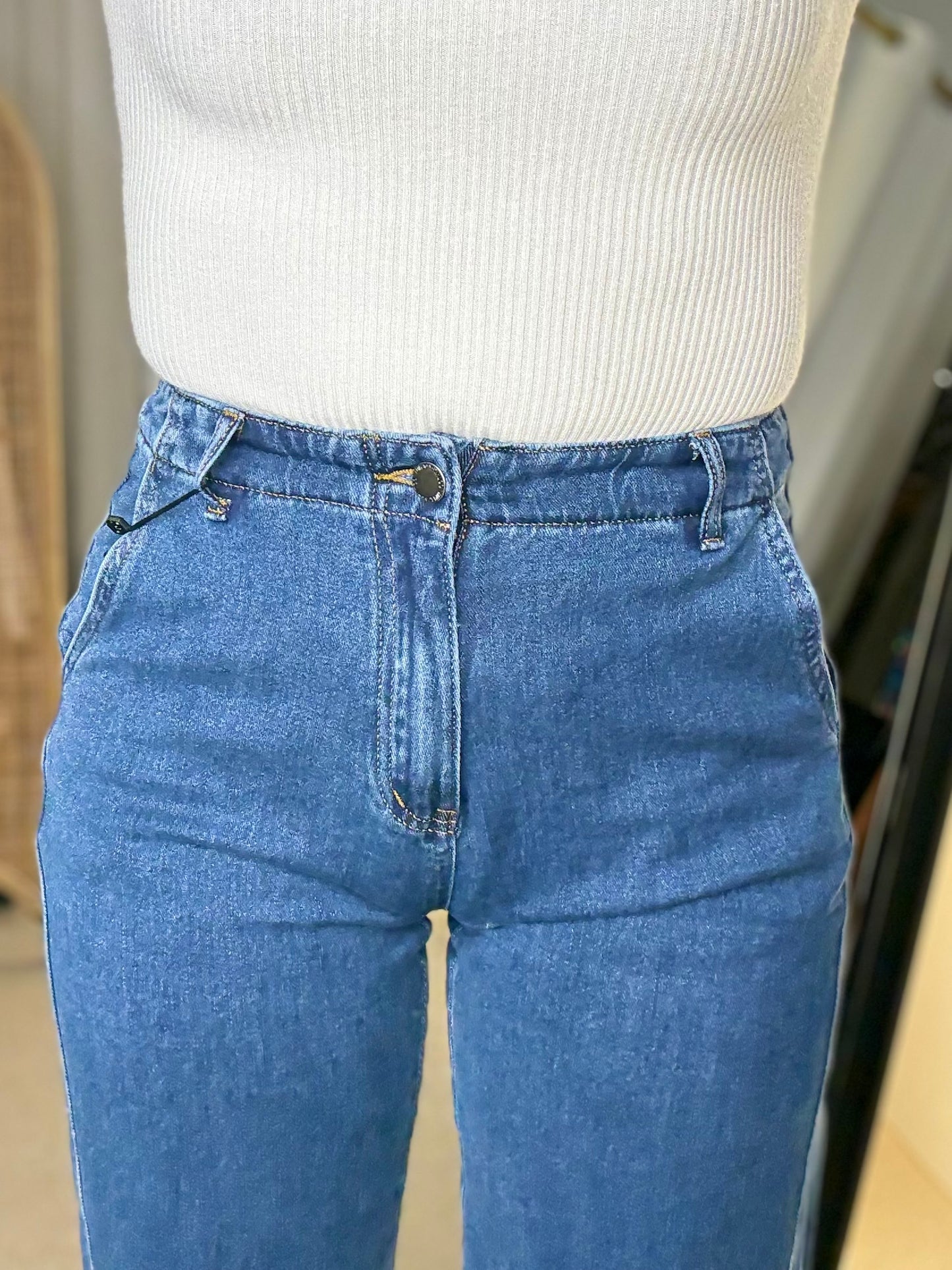 HORSEY - DARK slim barrel denim jean