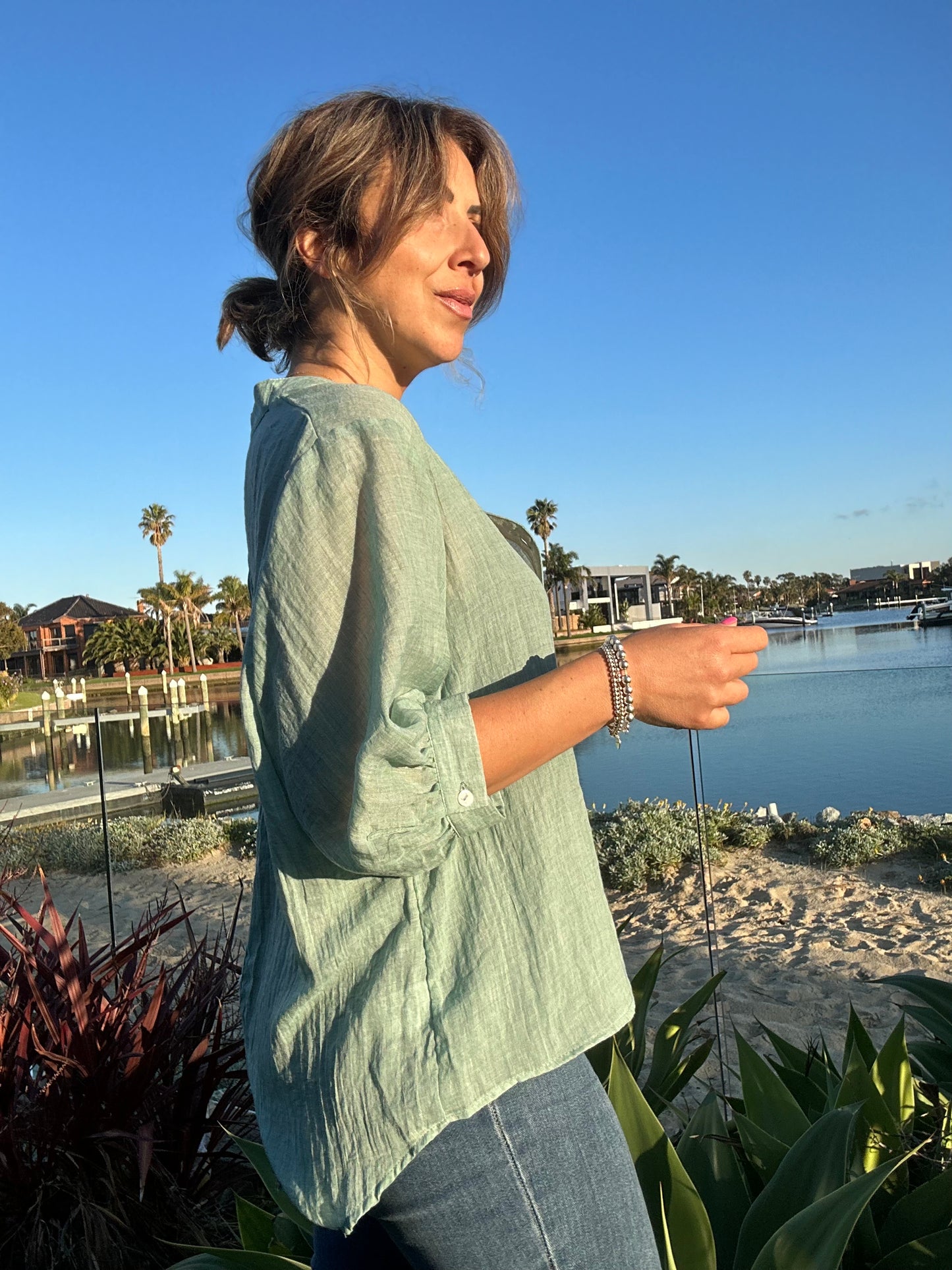 DAWN - MINT button up shirt