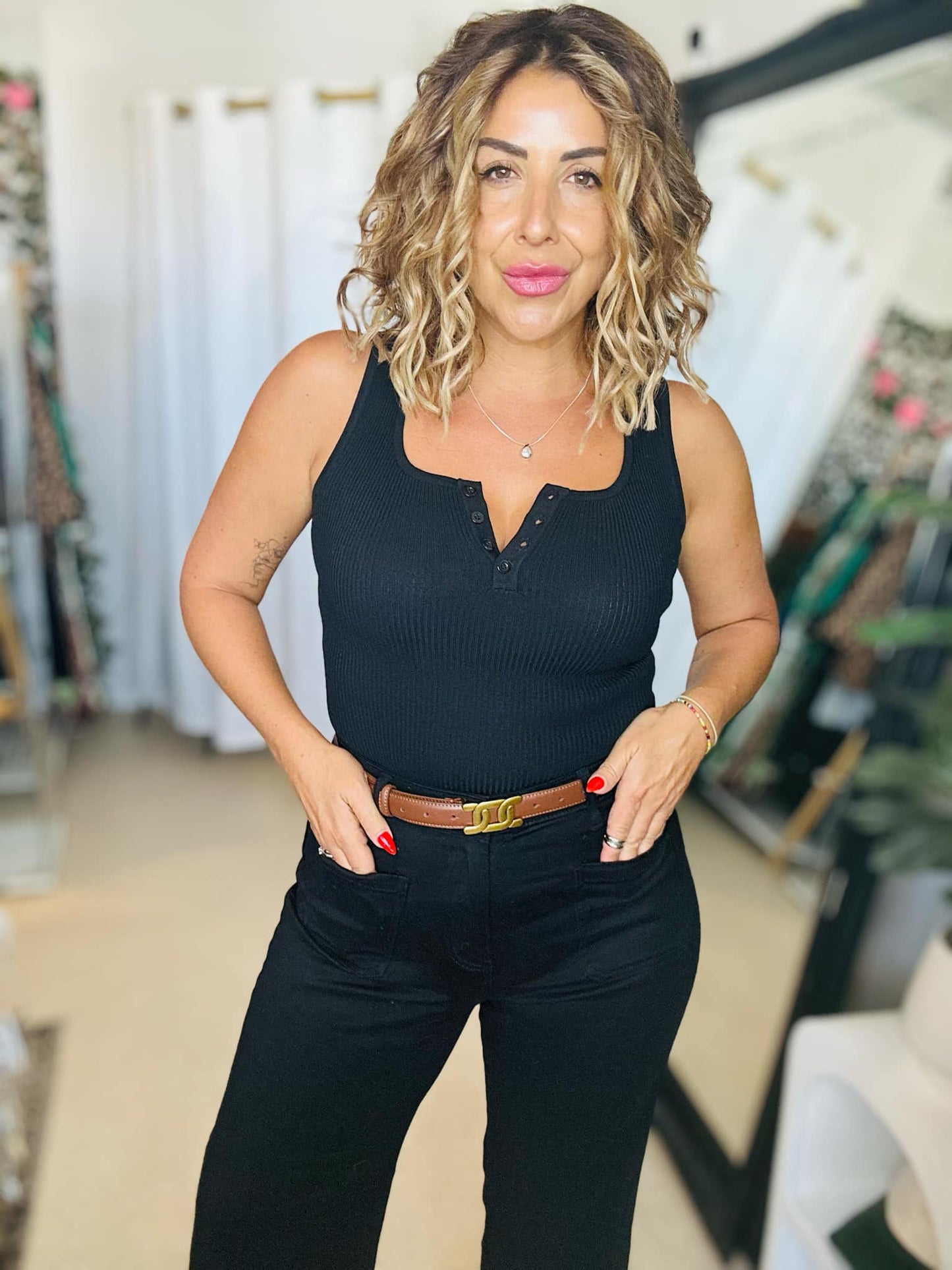 HARVEY- BLACK wide leg high waisted stretch jean - PRE ORDER END OF MARCH