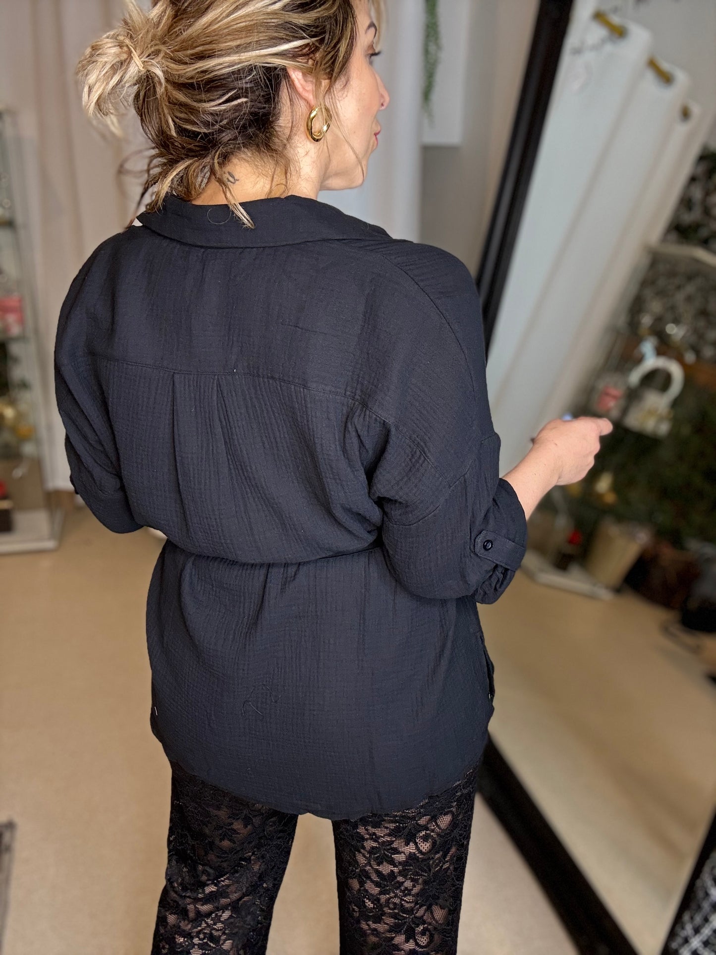 IVY - BLACK relaxed fit Shirt