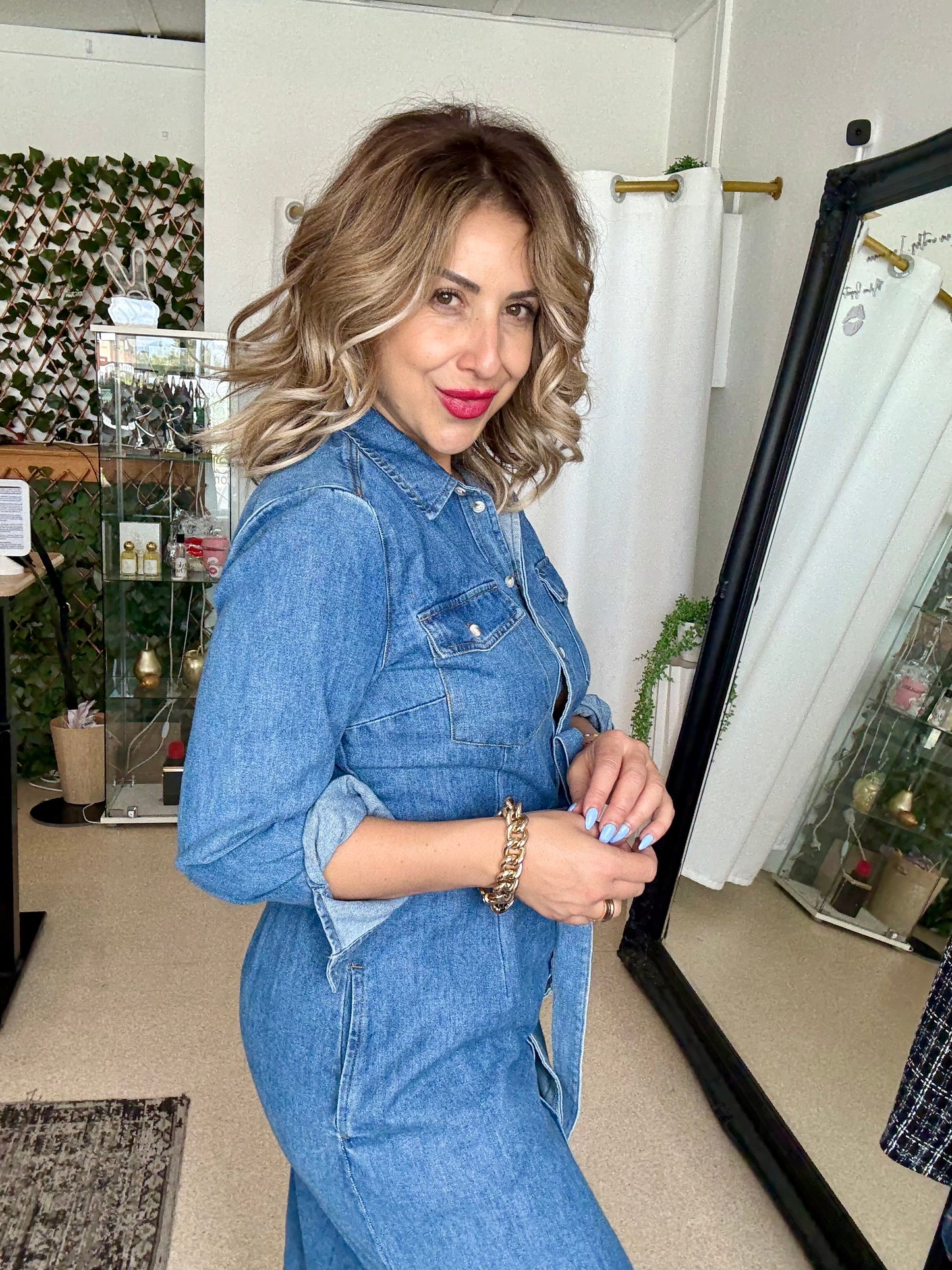 REMI - BLUE DENIM Maxi Shirt
