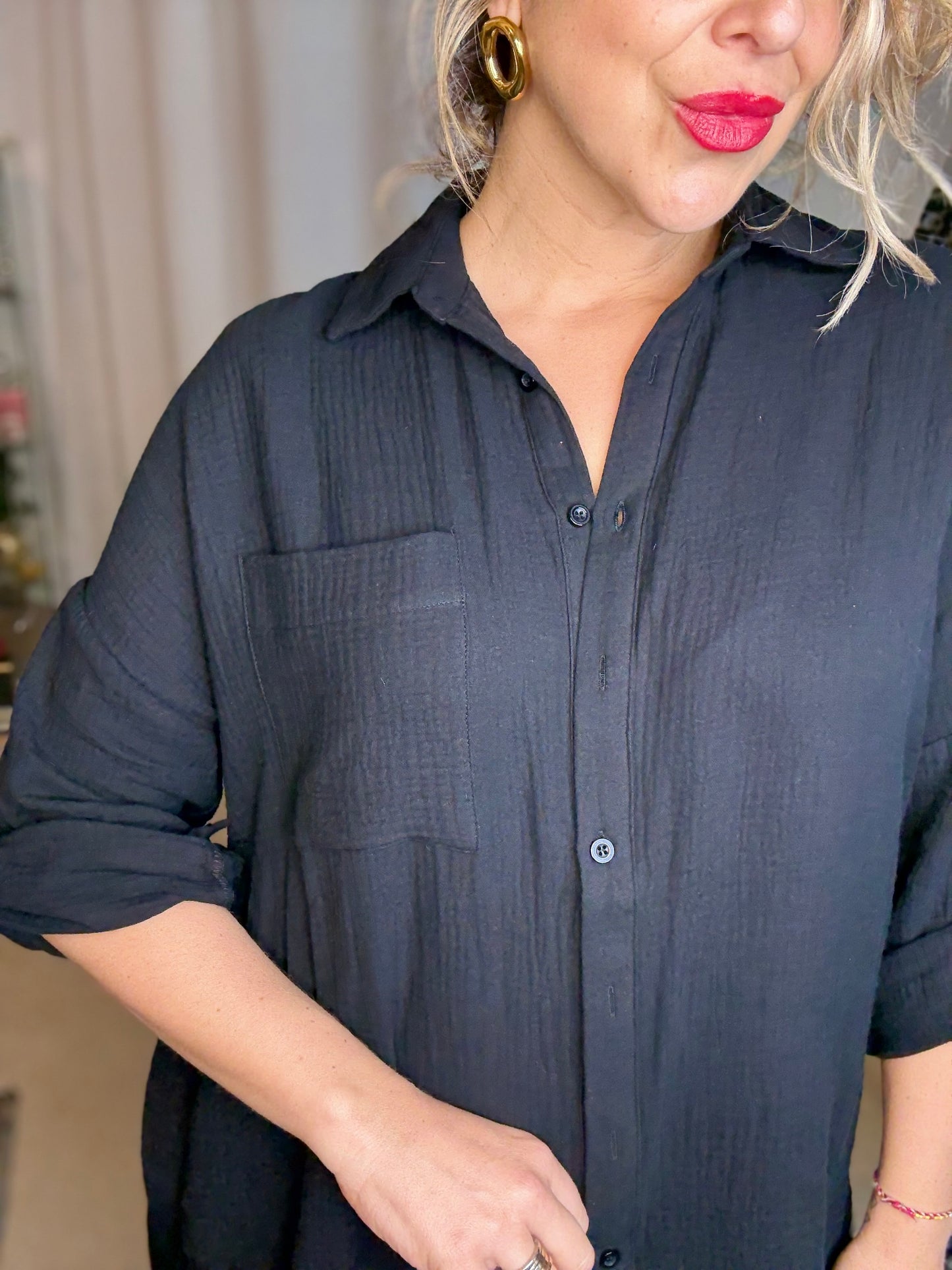 IVY - BLACK relaxed fit Shirt