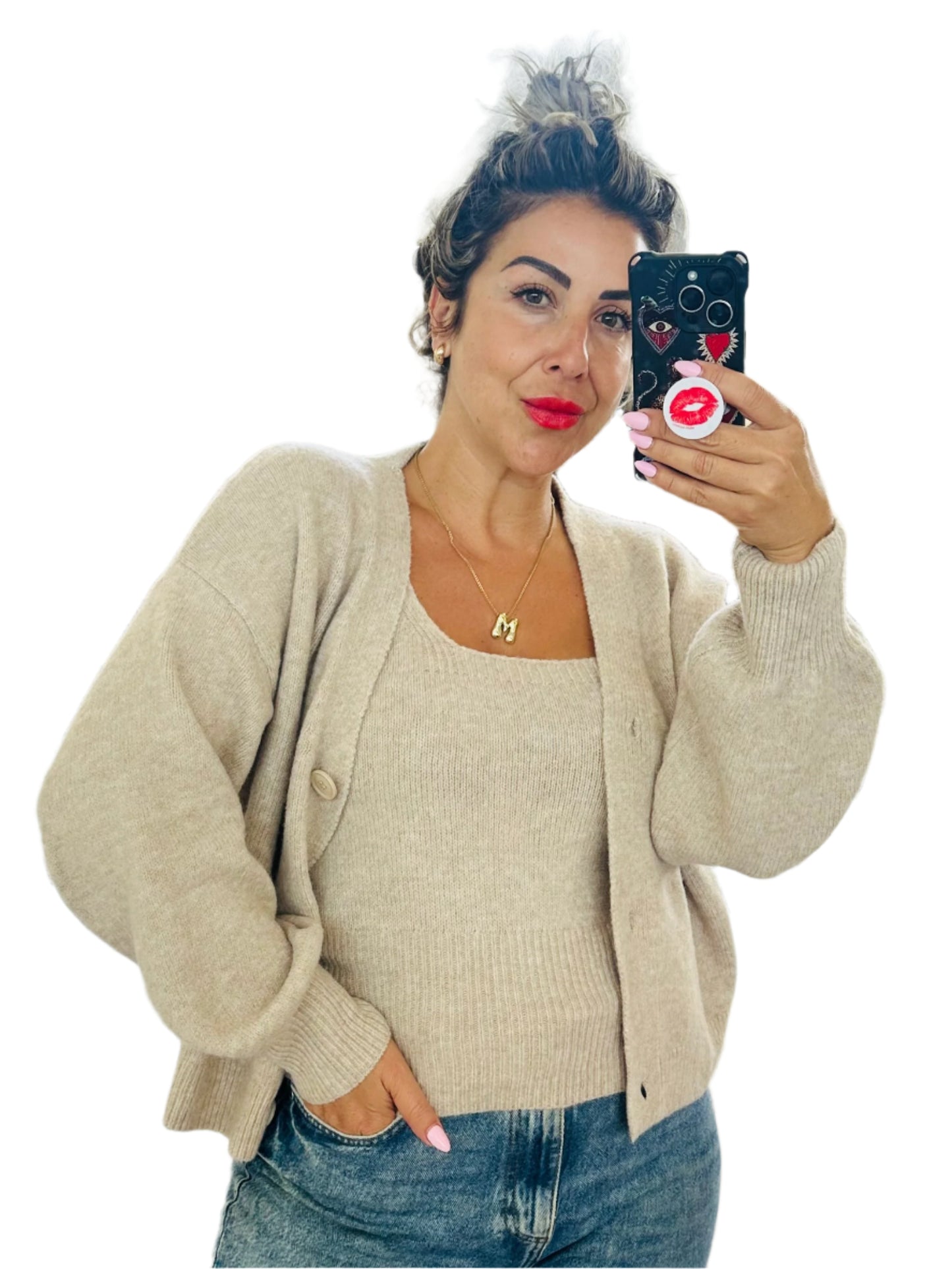HEPBURN - LATTE knit tank