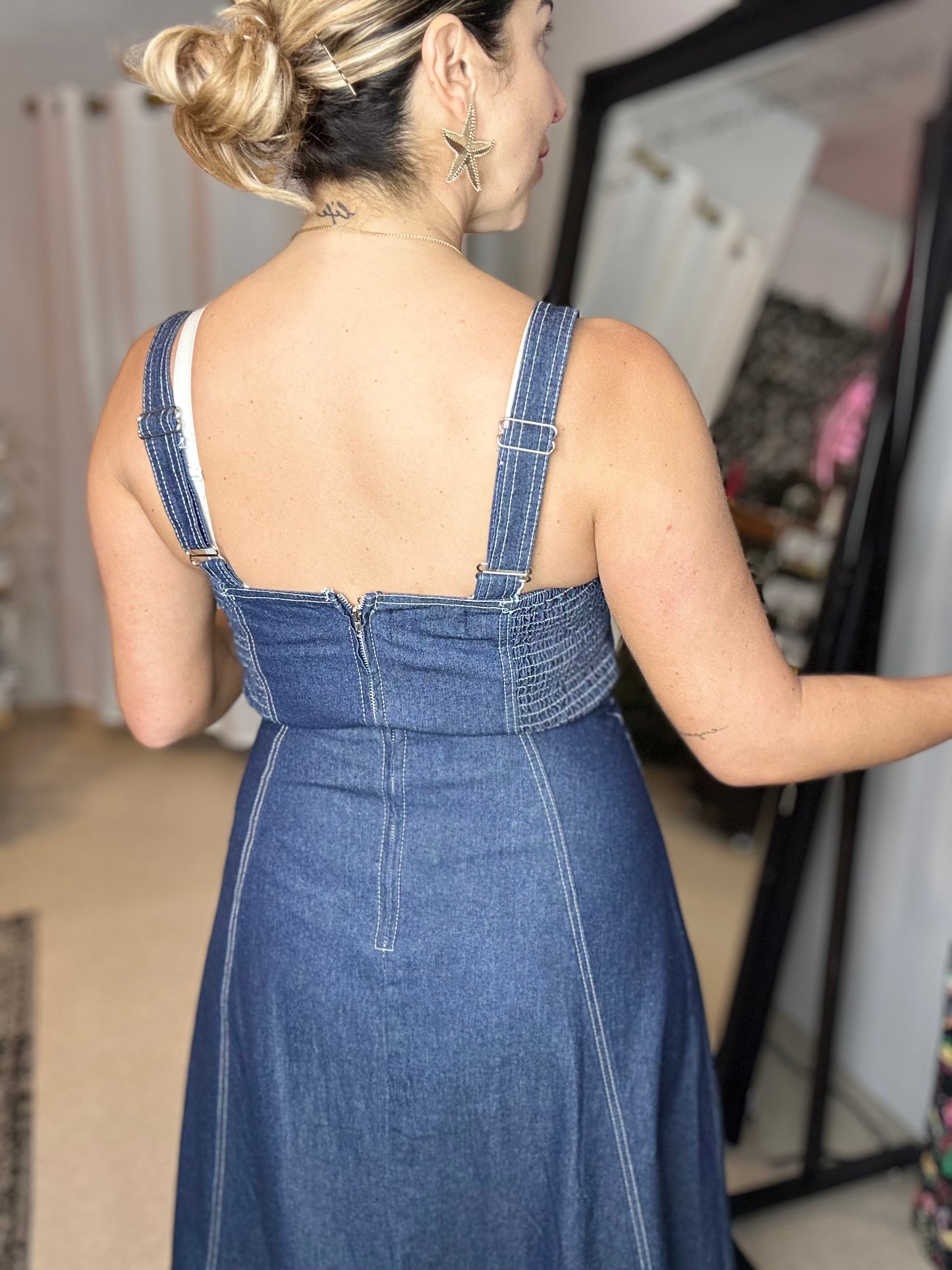 CASSIE (EARLY NOVEMBER) - Dark Denim Blue Dress