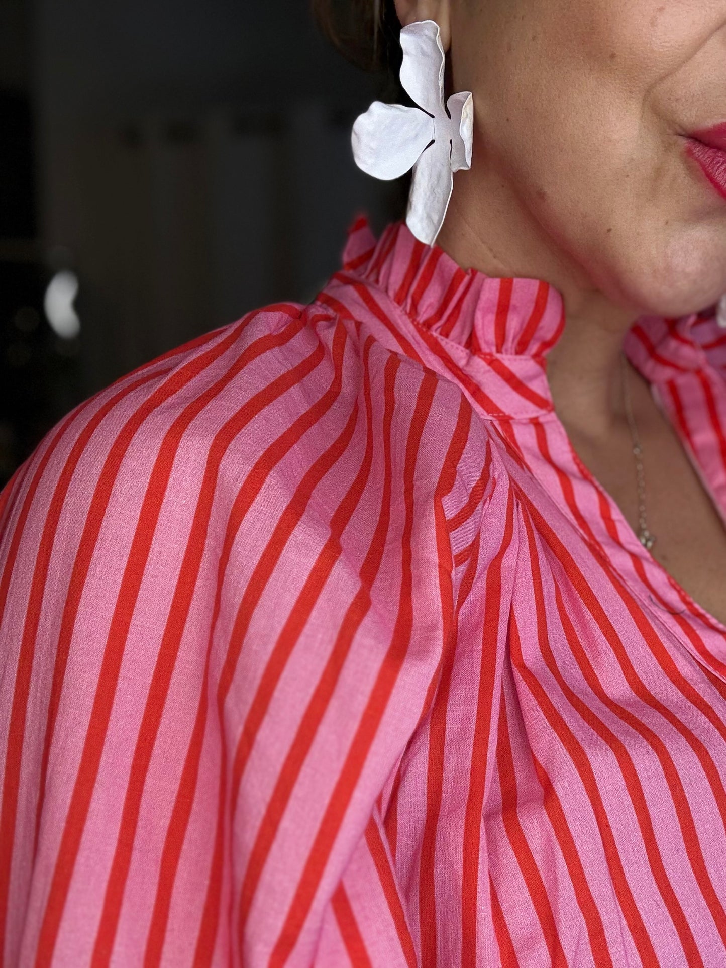 ROUGE - RED/PINK stripe shirt