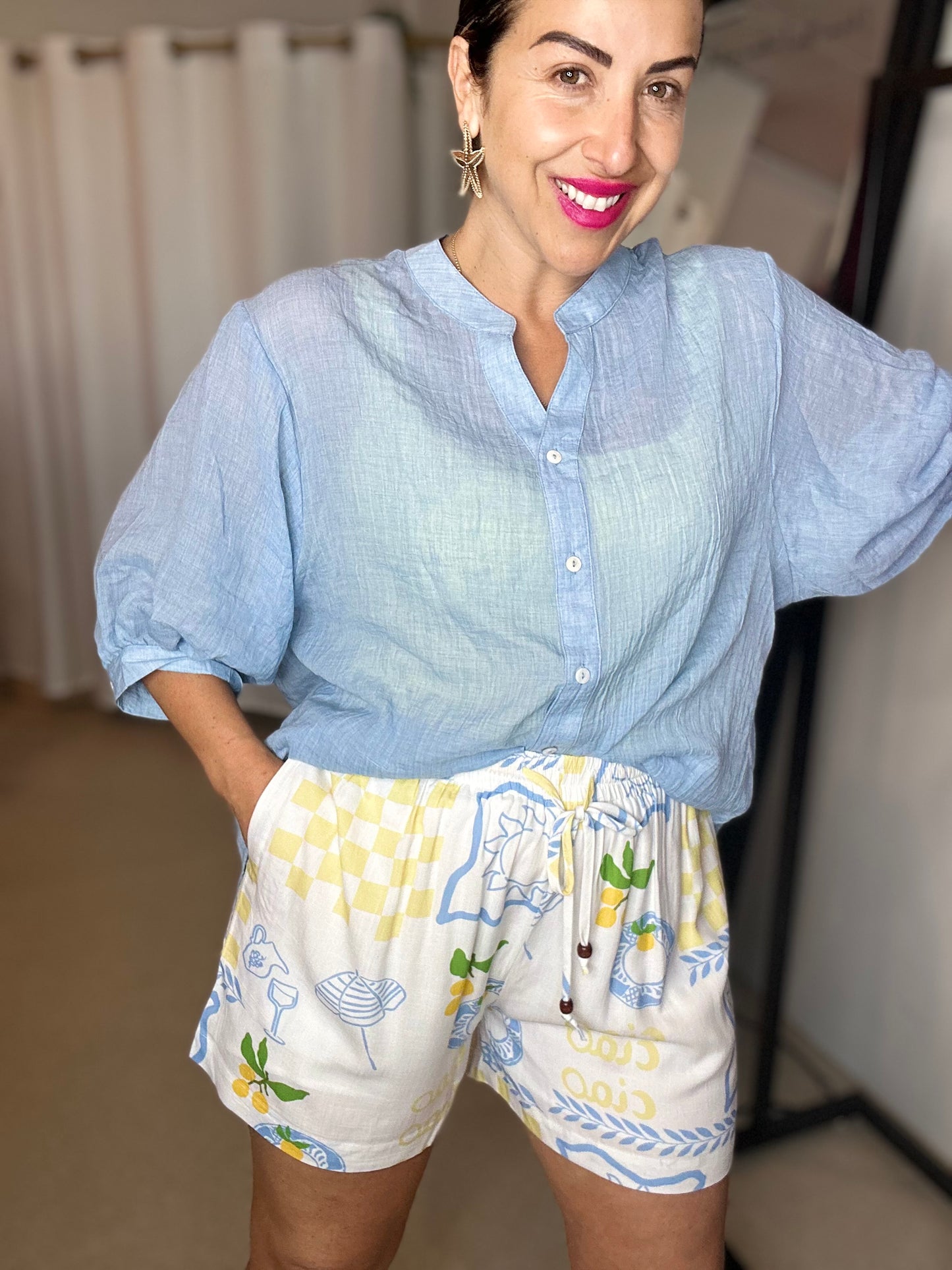 DAWN - BABY BLUE button up shirt