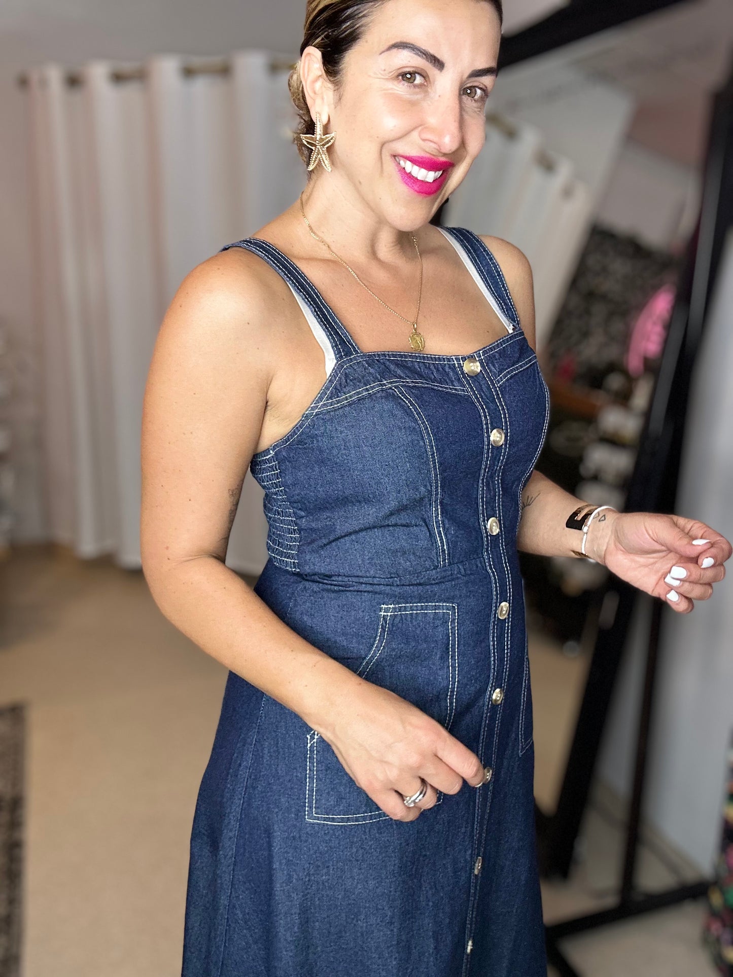 CASSIE (EARLY NOVEMBER) - Dark Denim Blue Dress