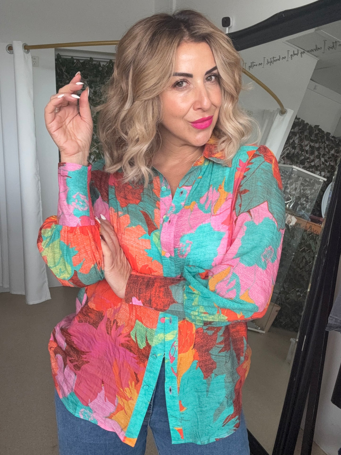 CHRISTINE - SPRING FLORAL shirt