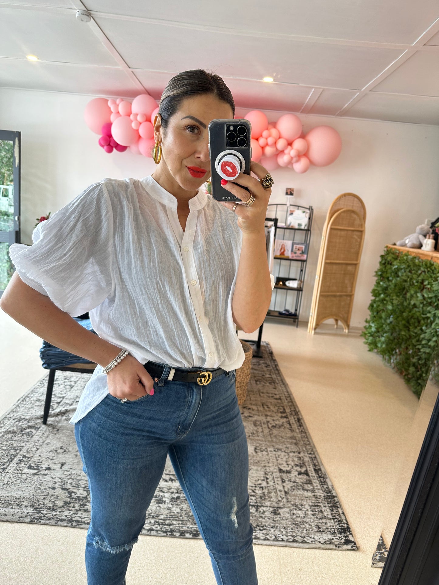 DAWN - WHITE button up shirt