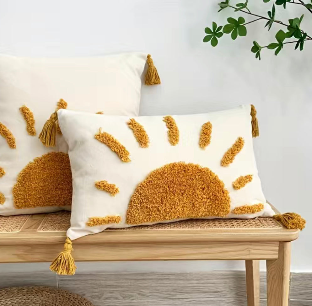 Sunrise - rectangle throw pillow