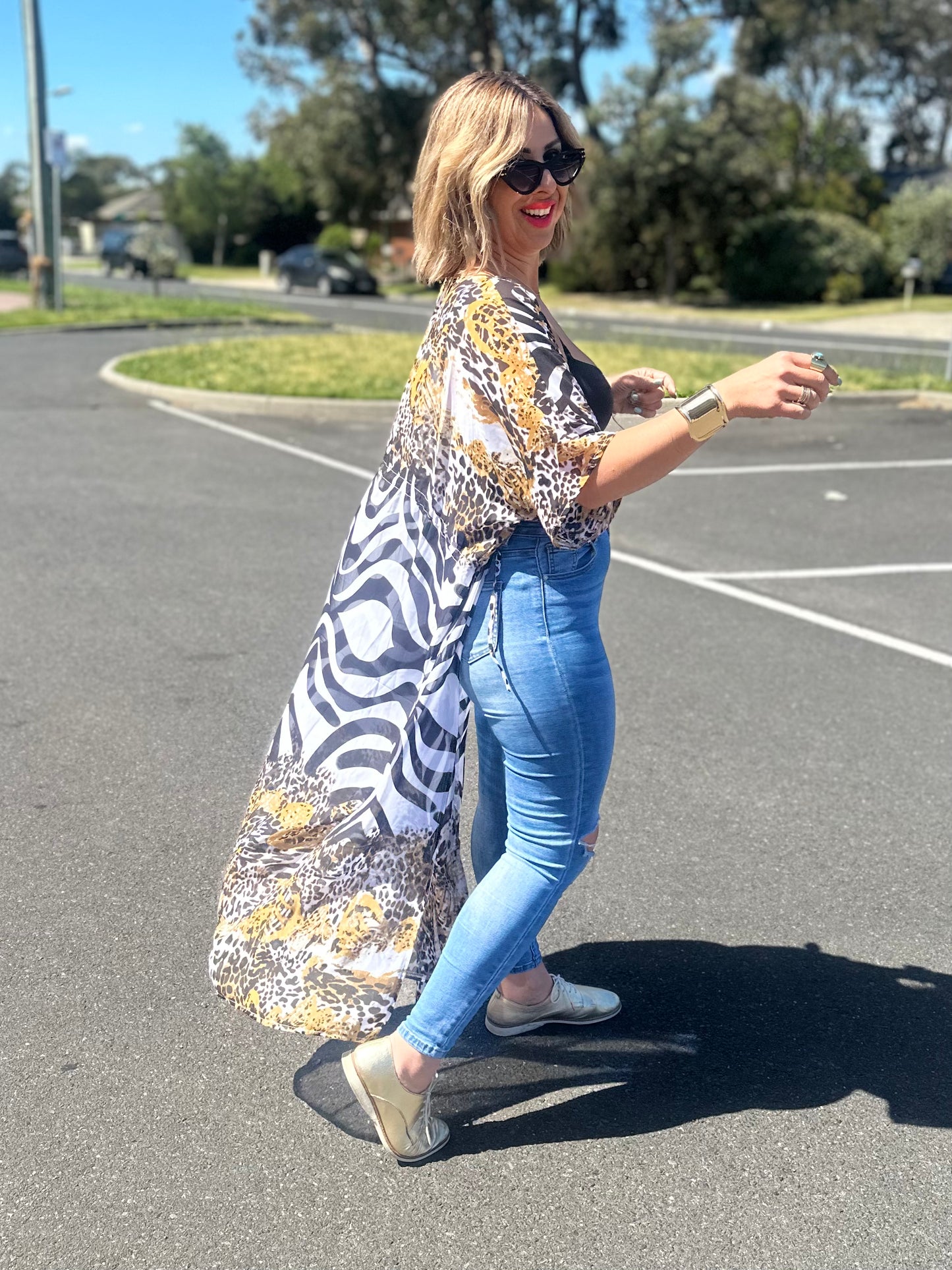 SHIVA - animal print kaftan