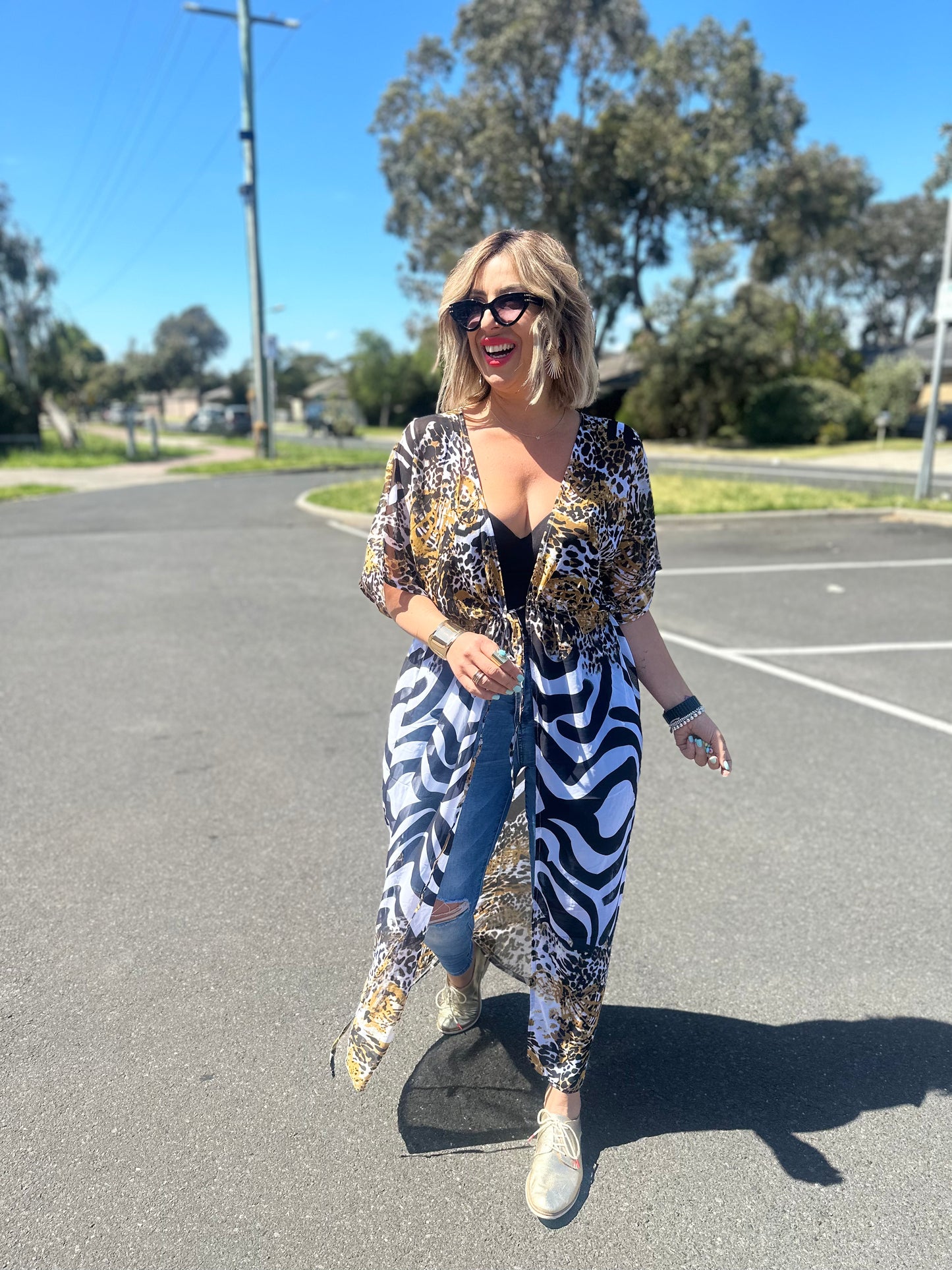 SHIVA - animal print kaftan