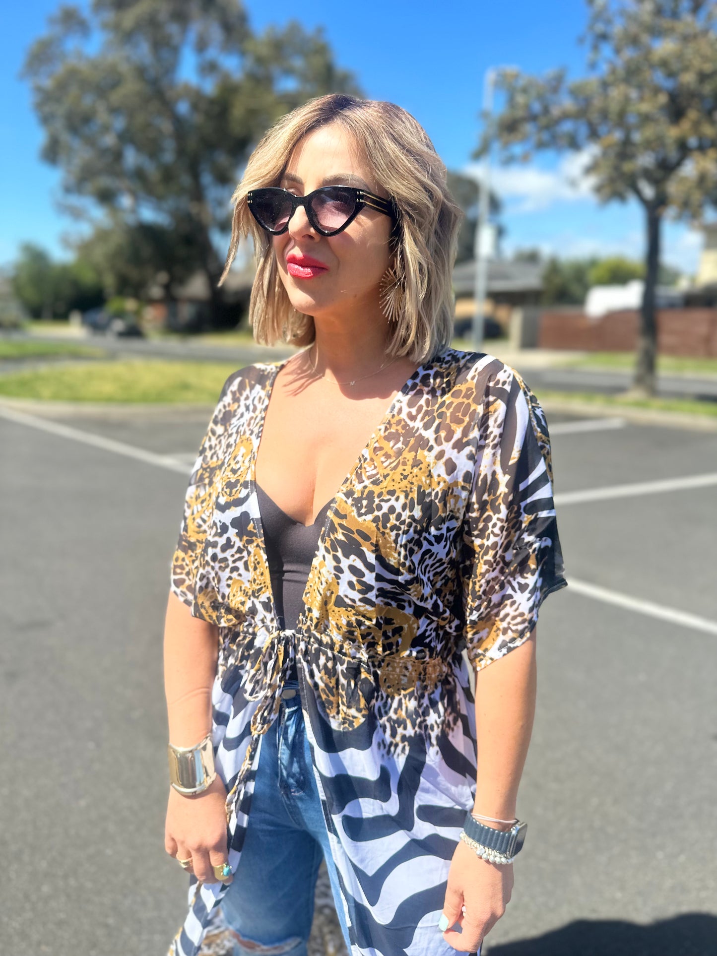 SHIVA - animal print kaftan