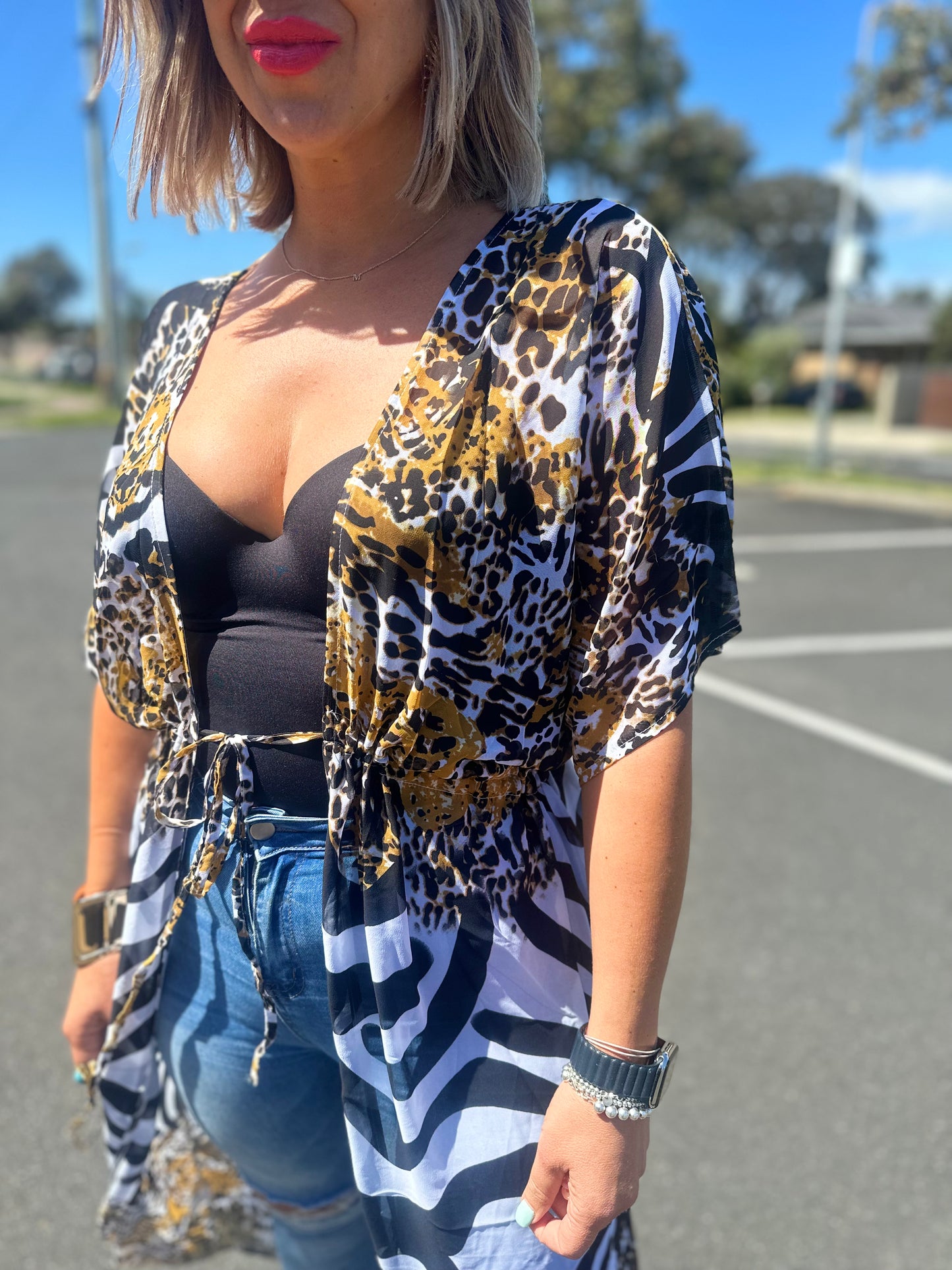 SHIVA - animal print kaftan