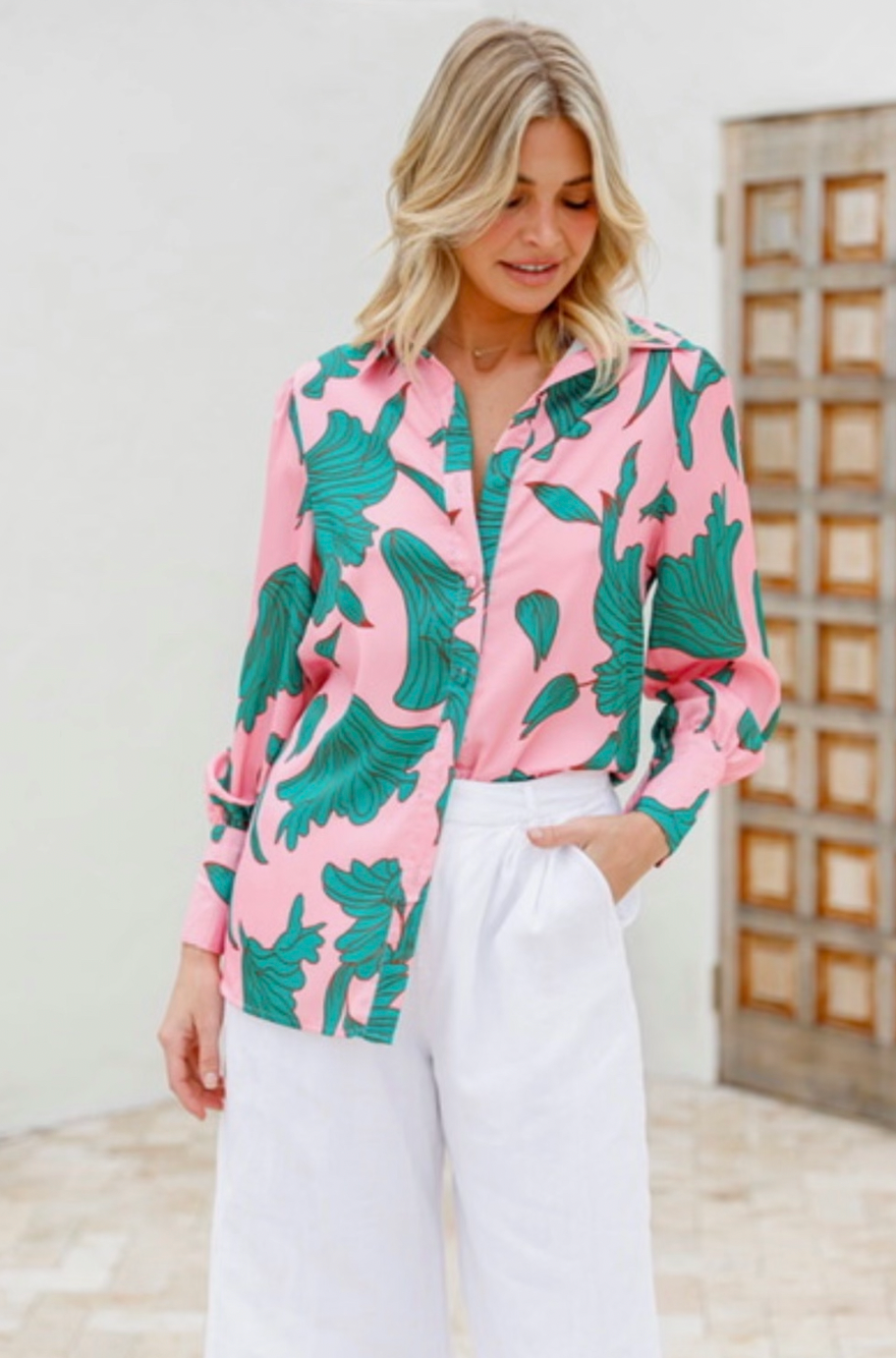 ARIELLE - pink and green shirt