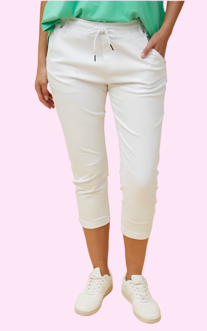 HAPPY - WHITE jogger pant