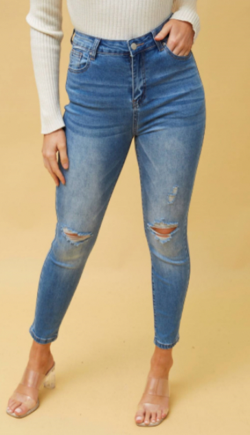 PAULY - BLUE ripped jeans