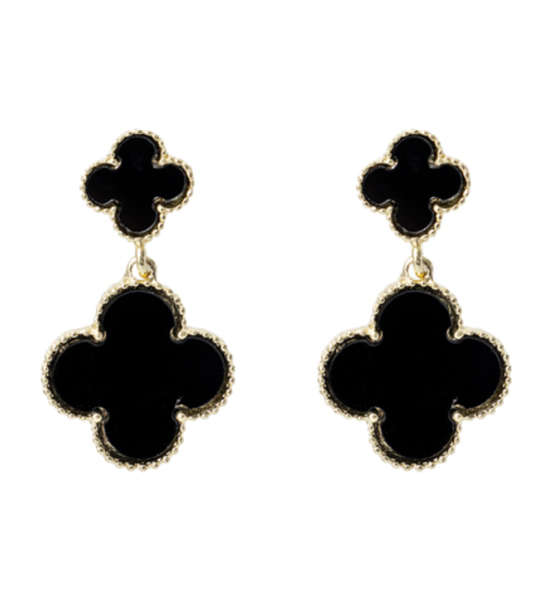 EVA - drop black earrings