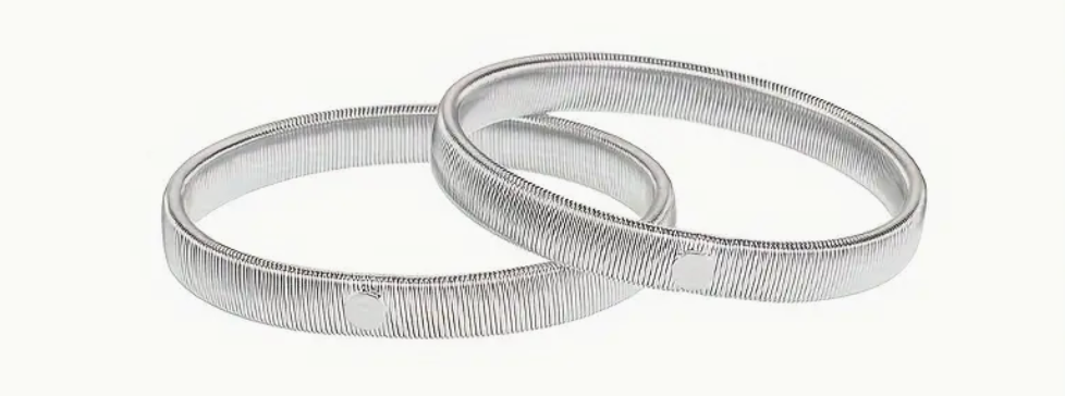 HOLD ON ARM BANDS PAIR OF 2 - Silver
