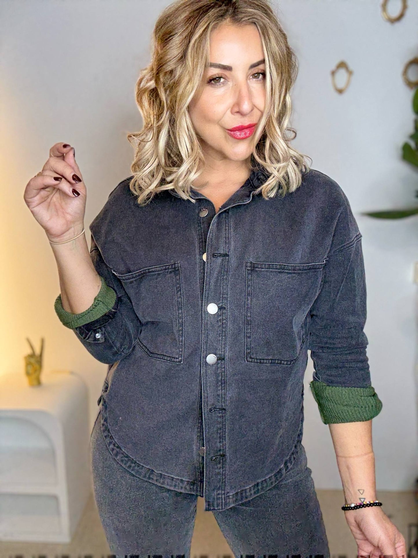 FRANKIE - Vintage CHARCOAL Shacket