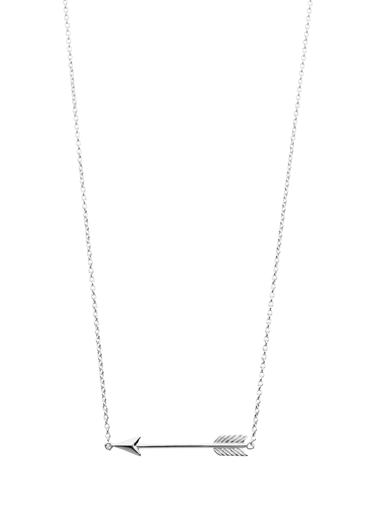 STACEY Sterling silver arrow necklace