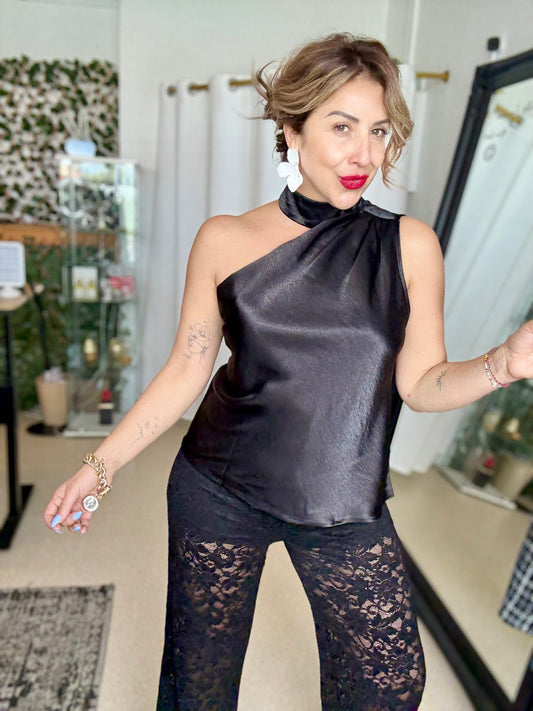ALLEGRA (preorder end Oct) - BLACK neck detail top