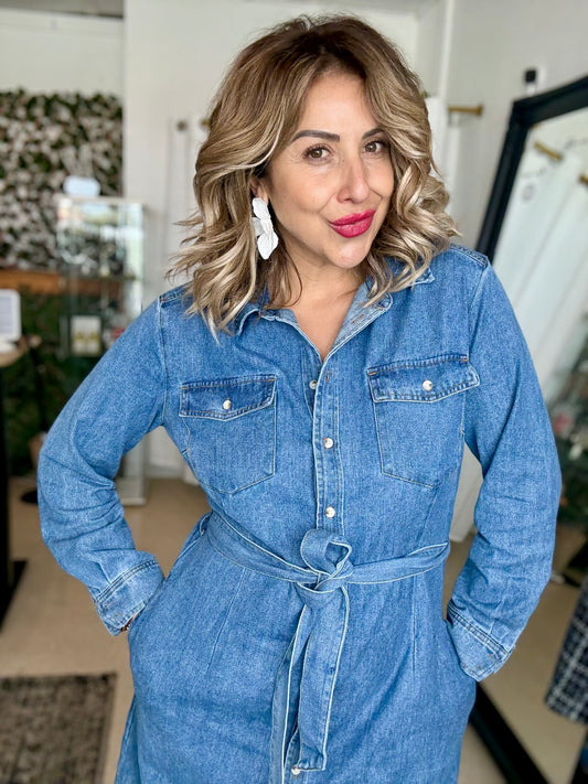 REMI - BLUE DENIM Maxi Shirt