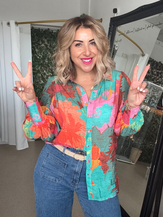CHRISTINE - SPRING FLORAL shirt