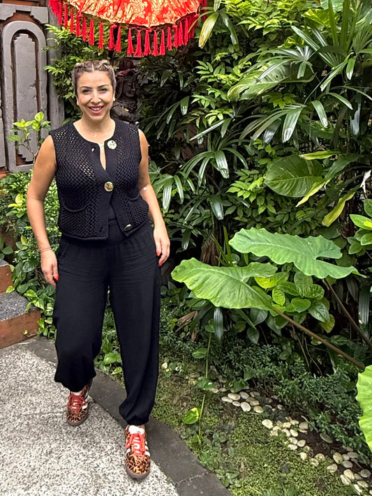 WAYAN - BLACK genie wide leg pant