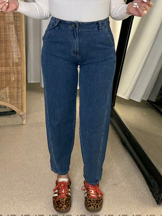 HORSEY - DARK slim barrel denim jean