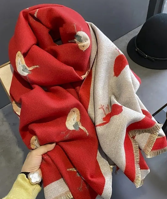BIRDY hazy red scarf