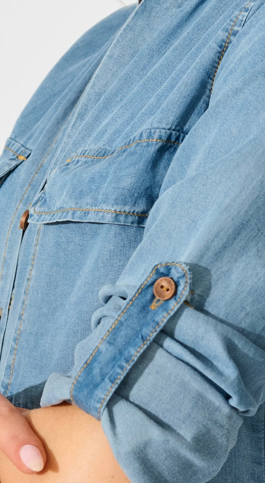 HANNAH - LIGHT tencel-feel denim shirt