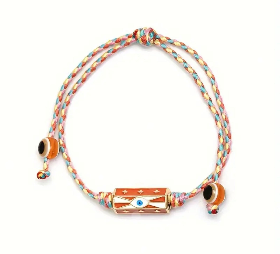 FLOE- boho edgy evil bead adjustable bracelet