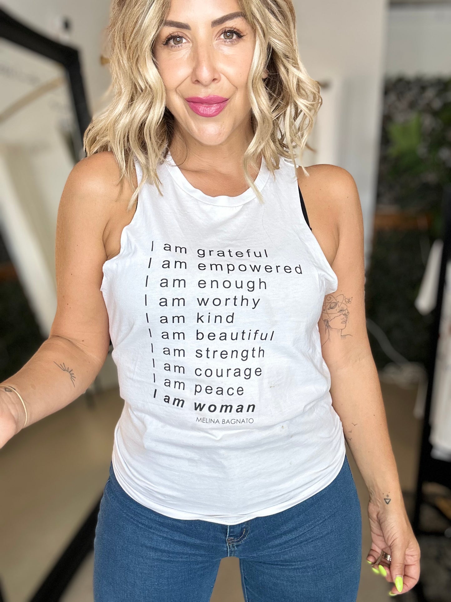 PRE ORDER - I AM WOMAN - White Tank (PRE ORDER due Feb 15)