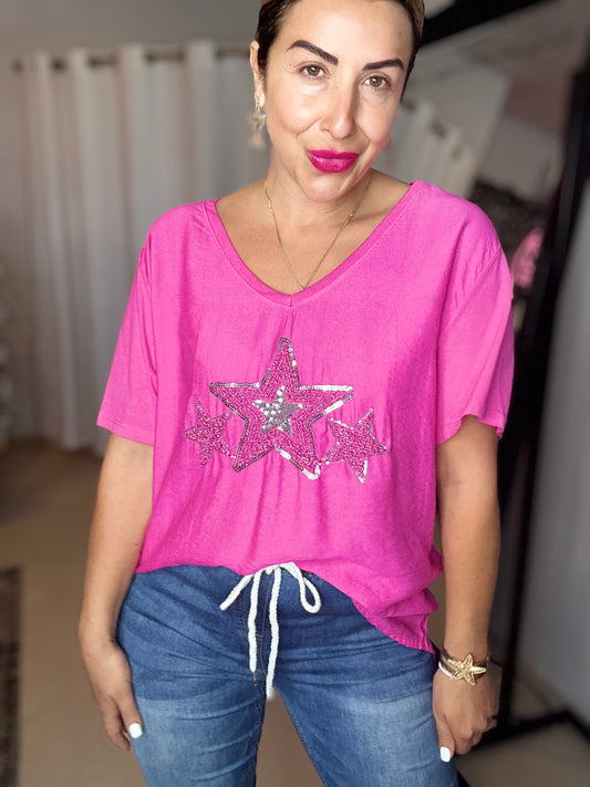 PRE ORDER - STAR BRIGHT - Fuchsia Top