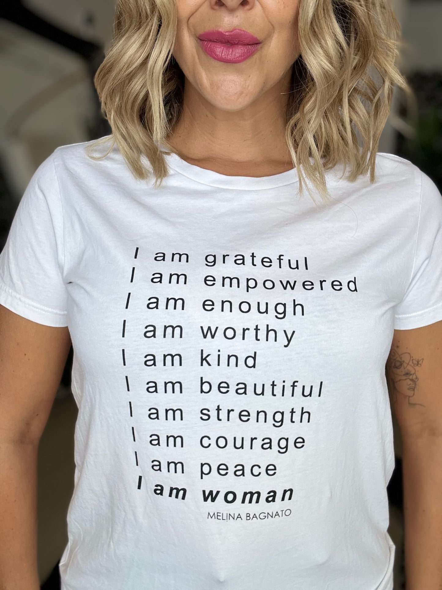 PRE ORDER - I AM WOMAN - White Tee (PRE ORDER due Feb 15)