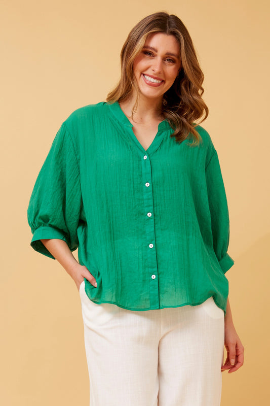 DAWN - GREEN button up shirt