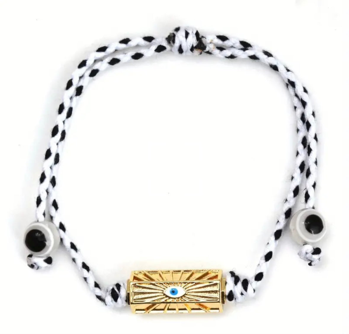 FLOE- boho edgy evil bead adjustable bracelet