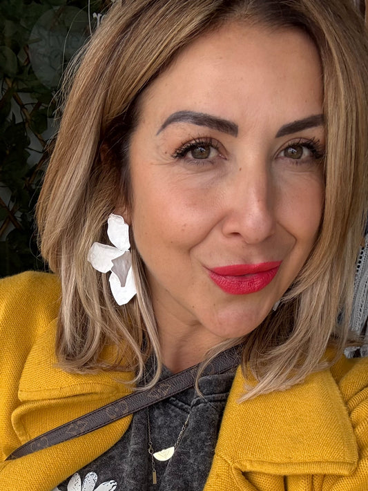 JASMINE - WHITE floral earrings