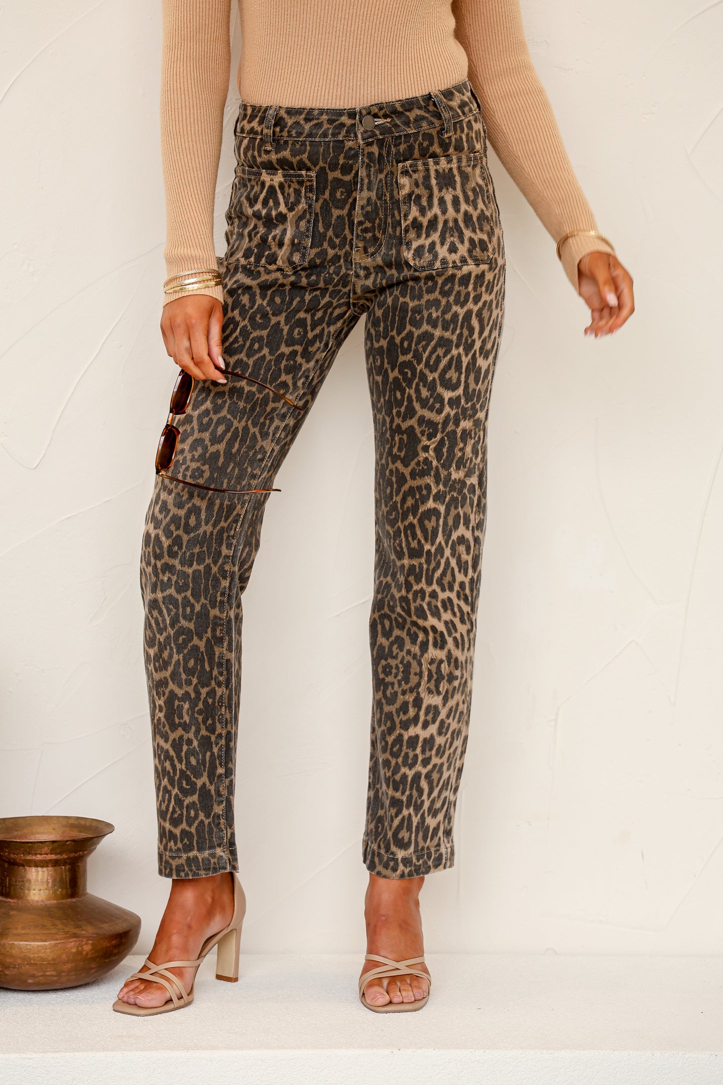 CHRISTIAN - Animal Print Jeans