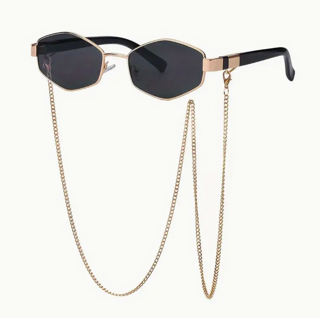 PRE ORDER - CALLIA - vintage sunnies with chain